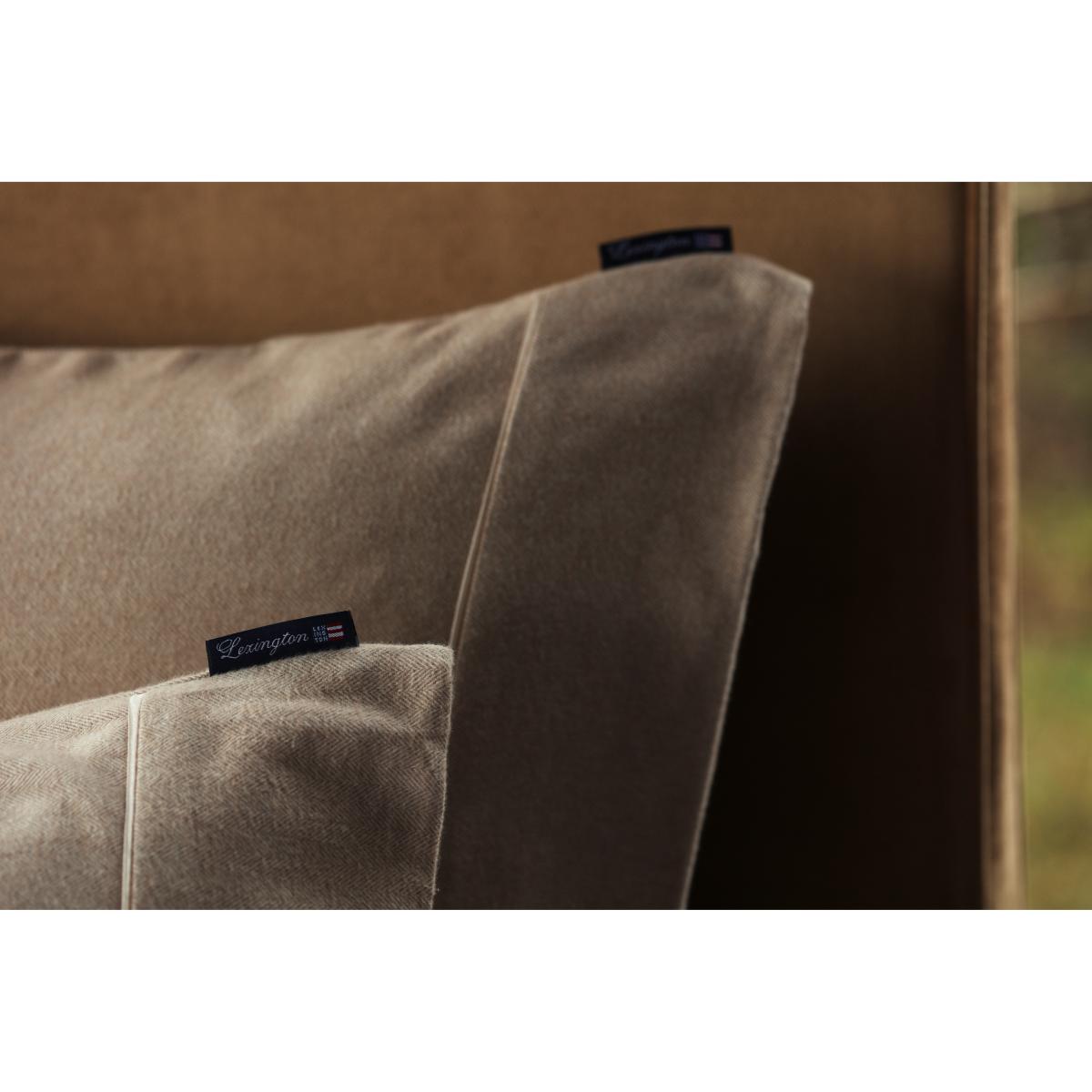 Lexington Herringbone Flanell pillowcase 50x60 cm Beige-off white – image 6