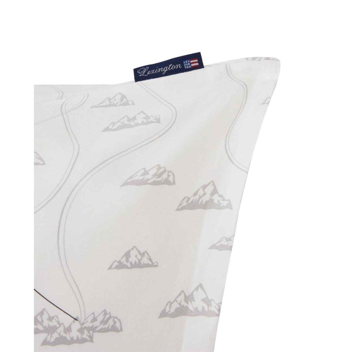 Lexington Winter Printed Cotton Sateen pillowcase 50x60 cm White-grey-red – image 3