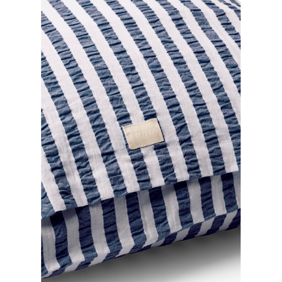 Juna Bæk&Bølge Lines pillowcase 50x60 cm Dark blue-white – image 3