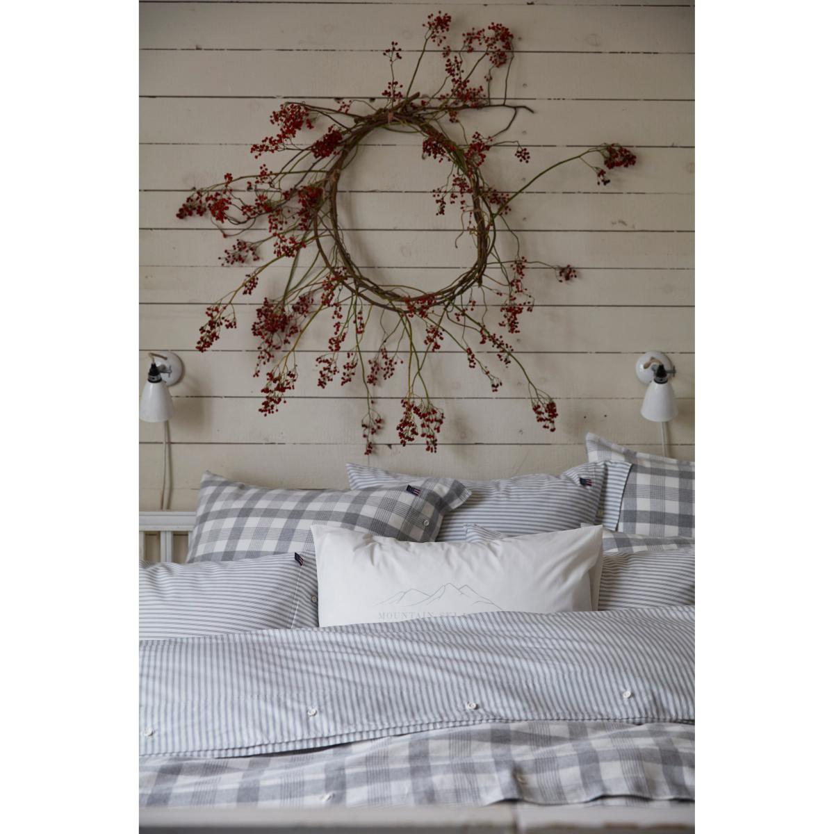 Lexington Lexington Printed Cotton Poplin pillowcase 50x60 cm White-light grey – image 5