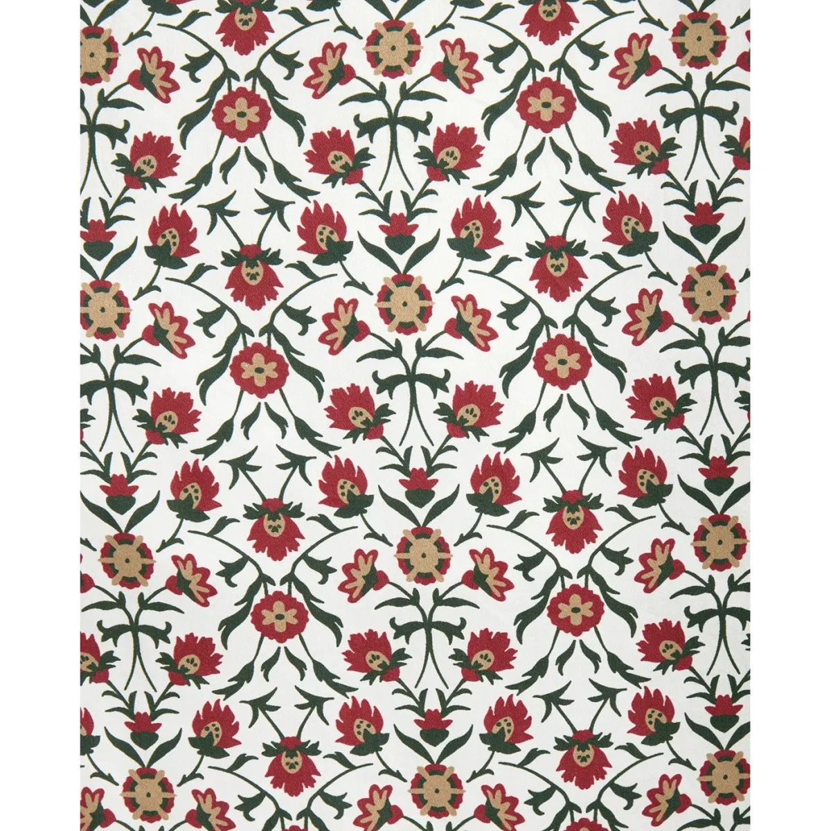 Lexington Flower-printed cotton sateen pillowcase 50x90 cm White-red-green-beige – image 2