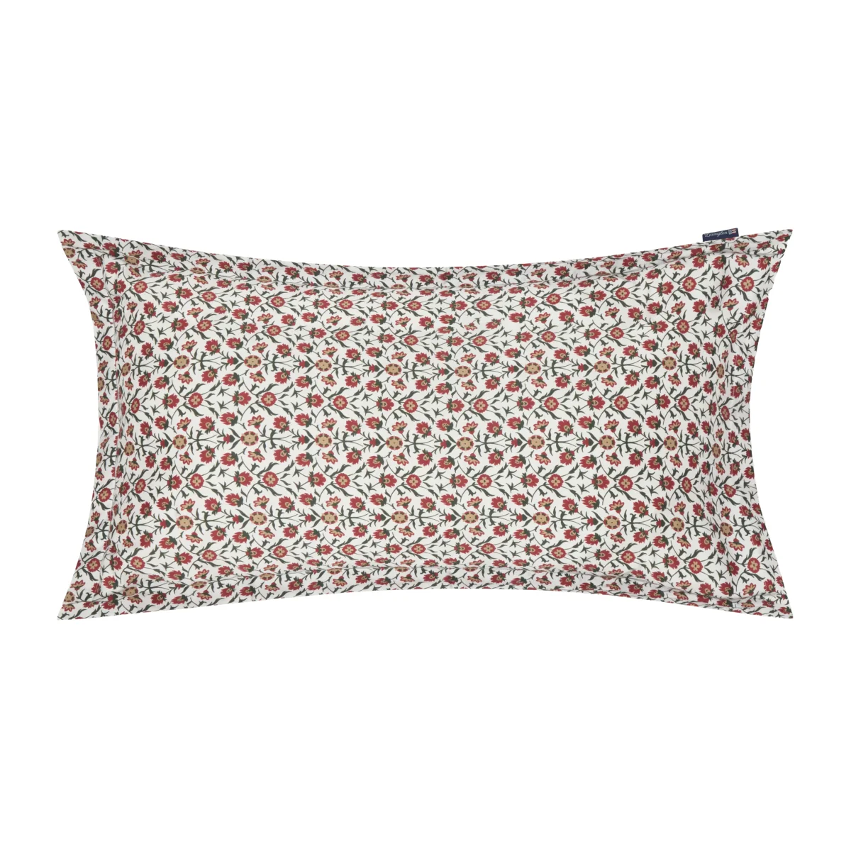Lexington Flower-printed cotton sateen pillowcase 50x90 cm White-red-green-beige – image 1