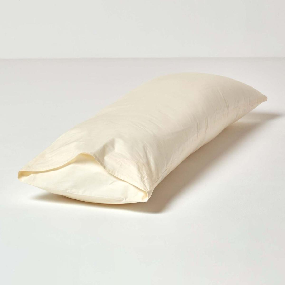 200 Thread Count Egyptian Cotton Body Size Pillowcase - Cream – image 2