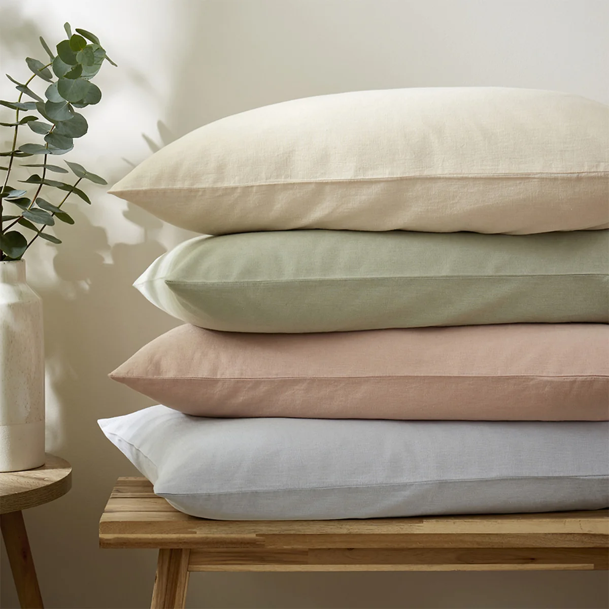Touch of Linen Housewife Pillowcase Pair - Pistachio Green – image 2