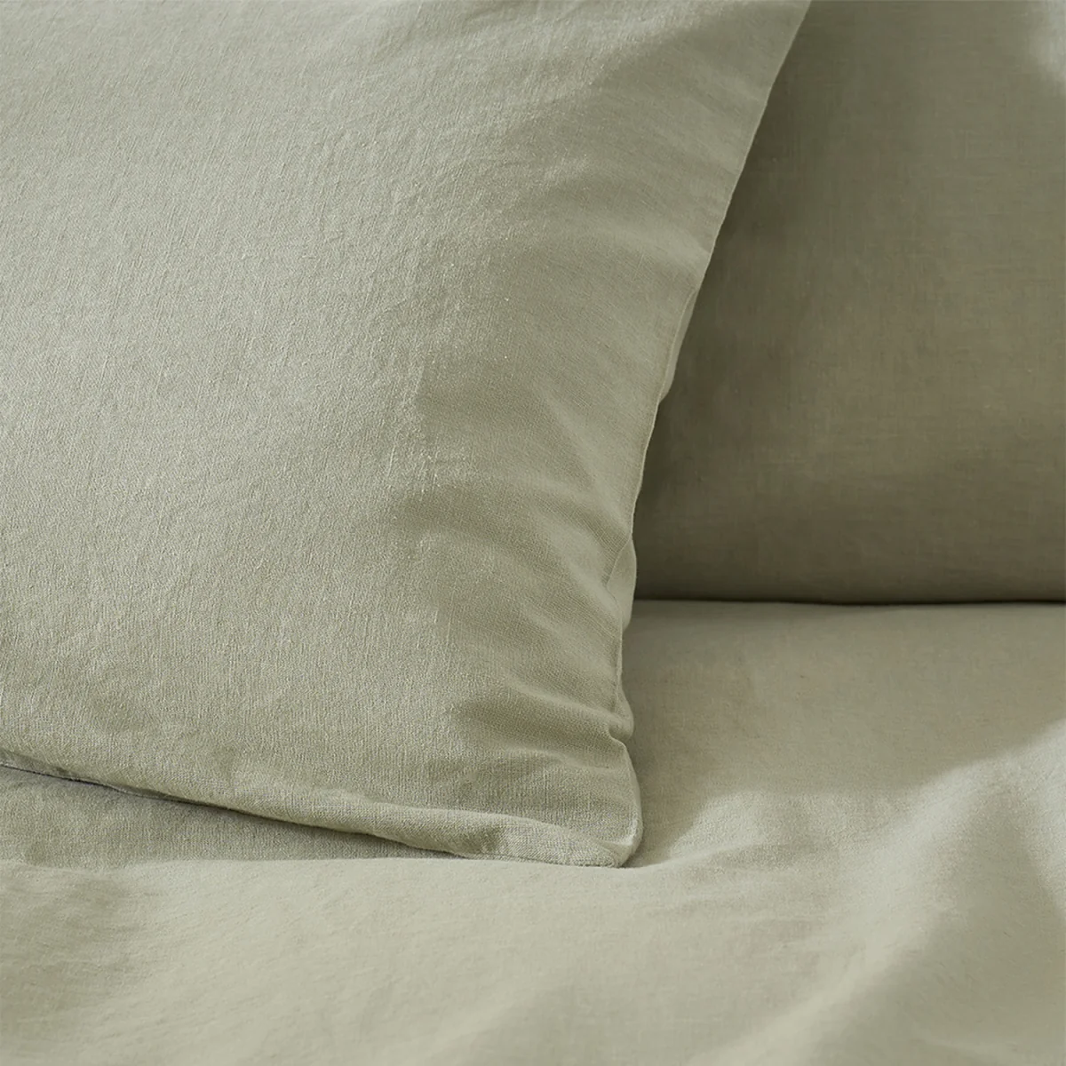 Touch of Linen Housewife Pillowcase Pair - Pistachio Green – image 5
