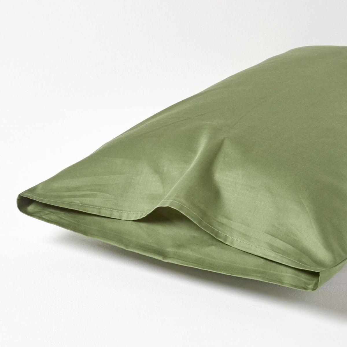 Organic Egyptian Cotton Housewife King Size Pillowcase - Moss Green – image 2