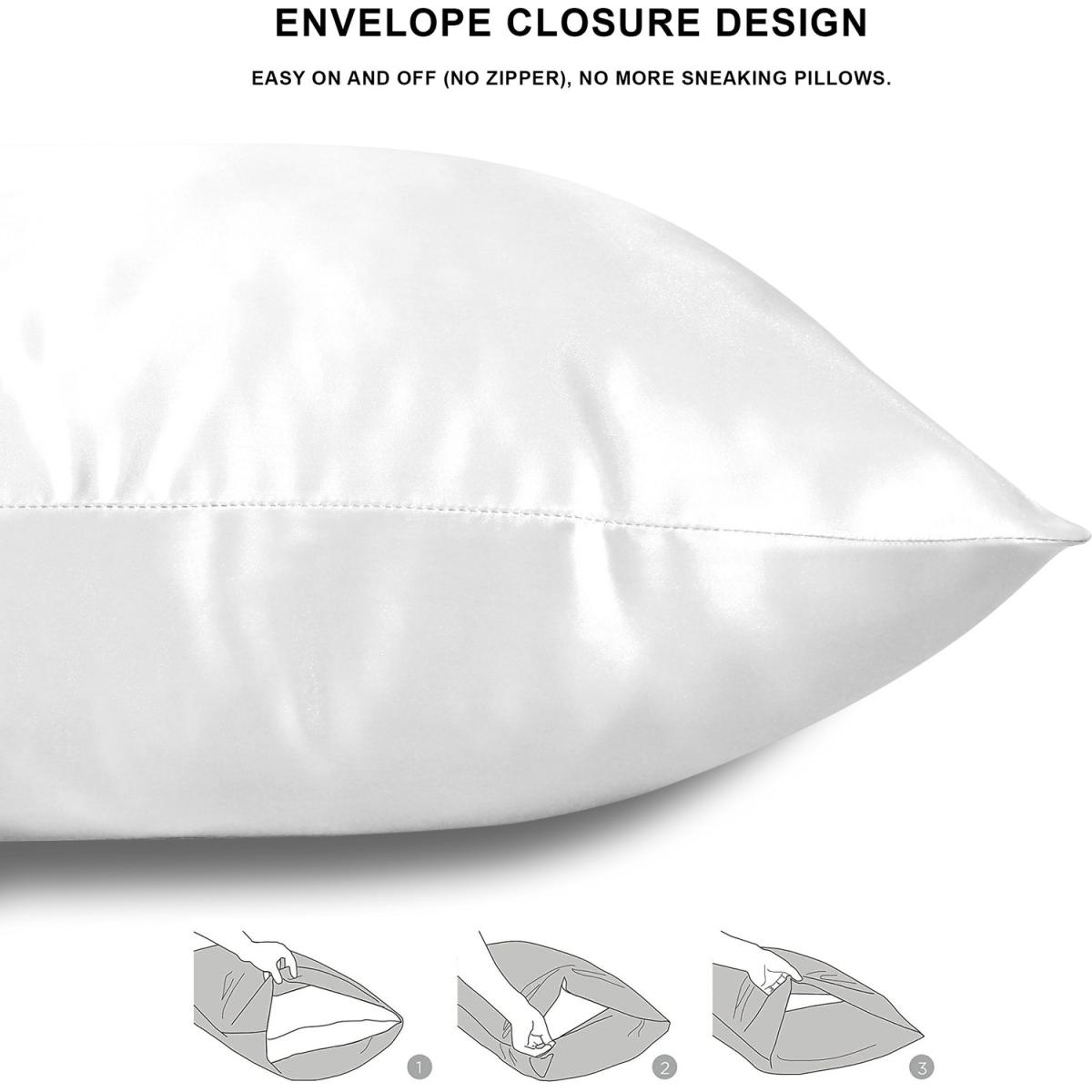 Ultra Soft Satin Pillowcases - White – image 2