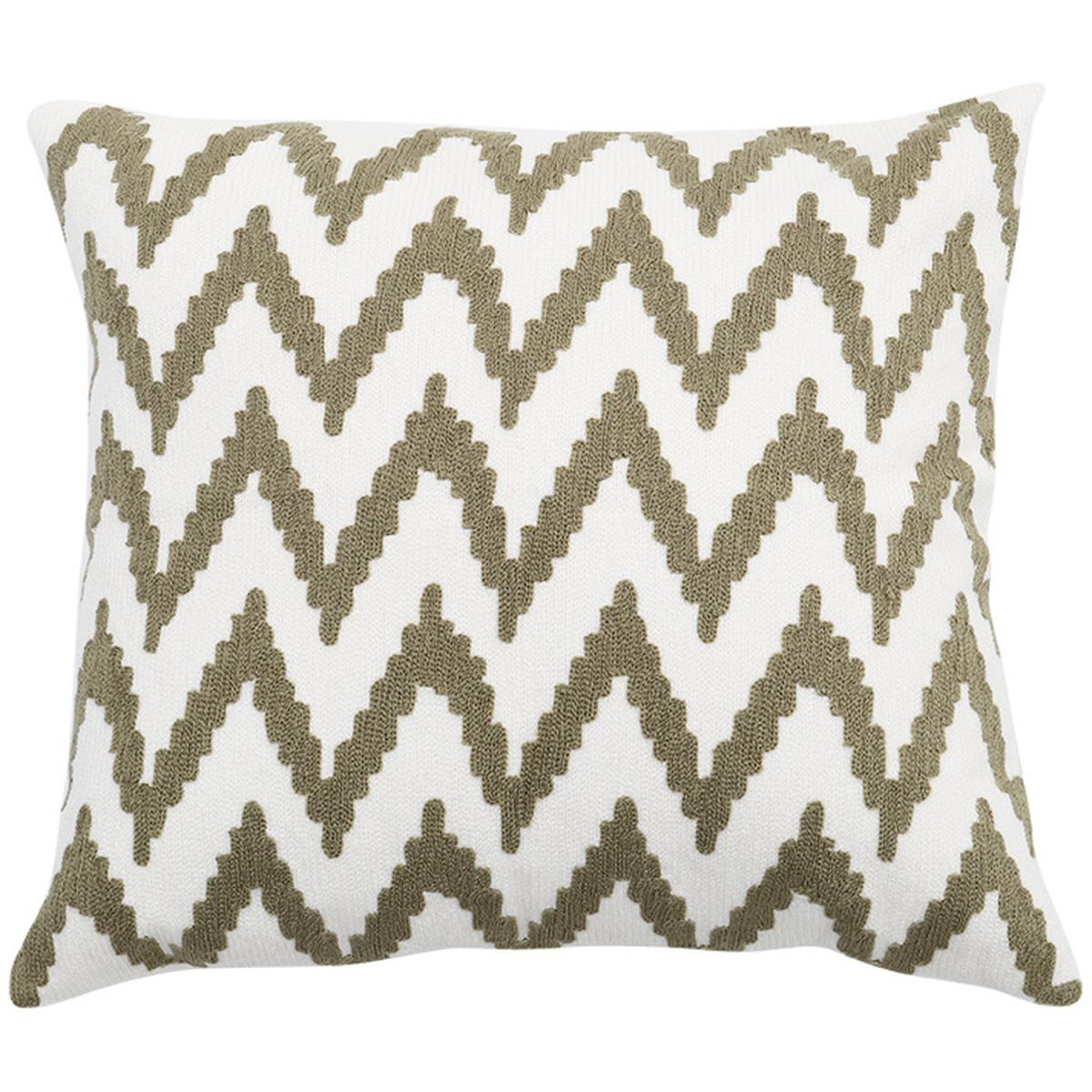 Embroidered Throw Pillow Cover - White – image 4
