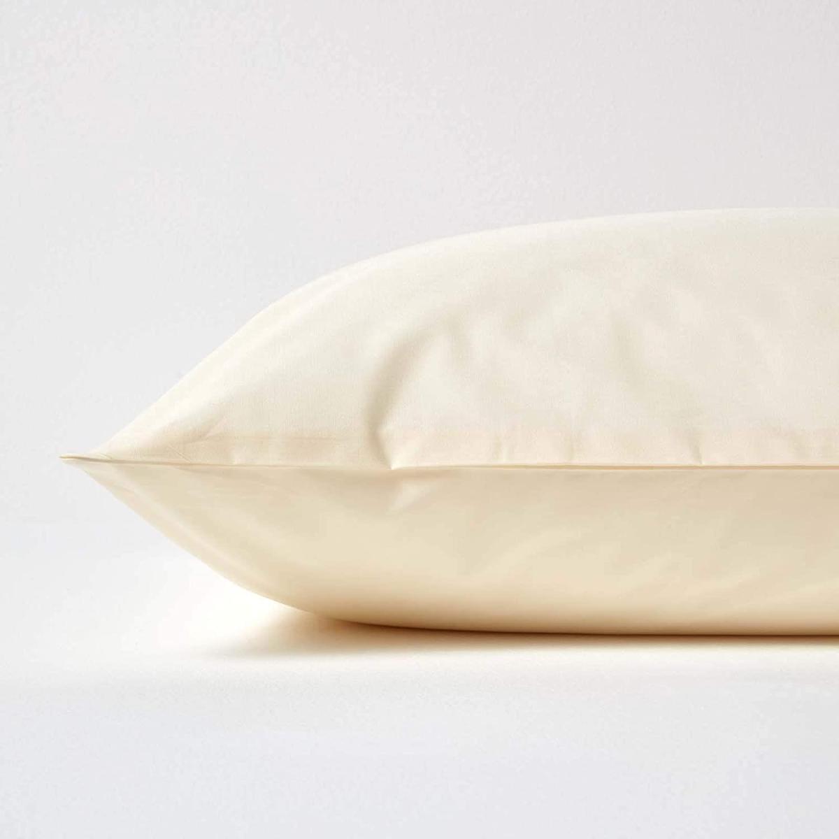 200 Thread Count Egyptian Cotton Housewife King Size Pillowcase - Cream – image 2