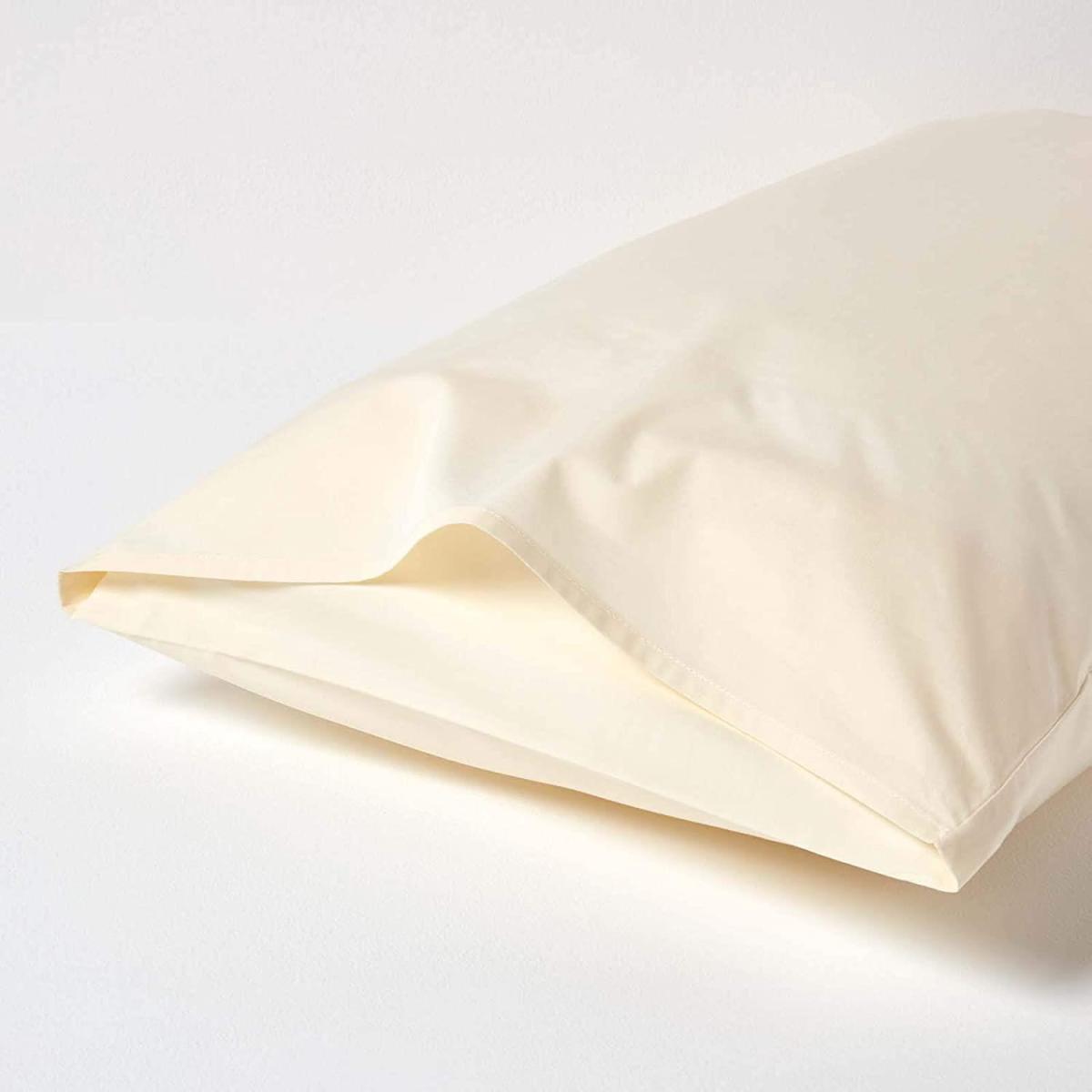 200 Thread Count Egyptian Cotton Housewife King Size Pillowcase - Cream – image 3