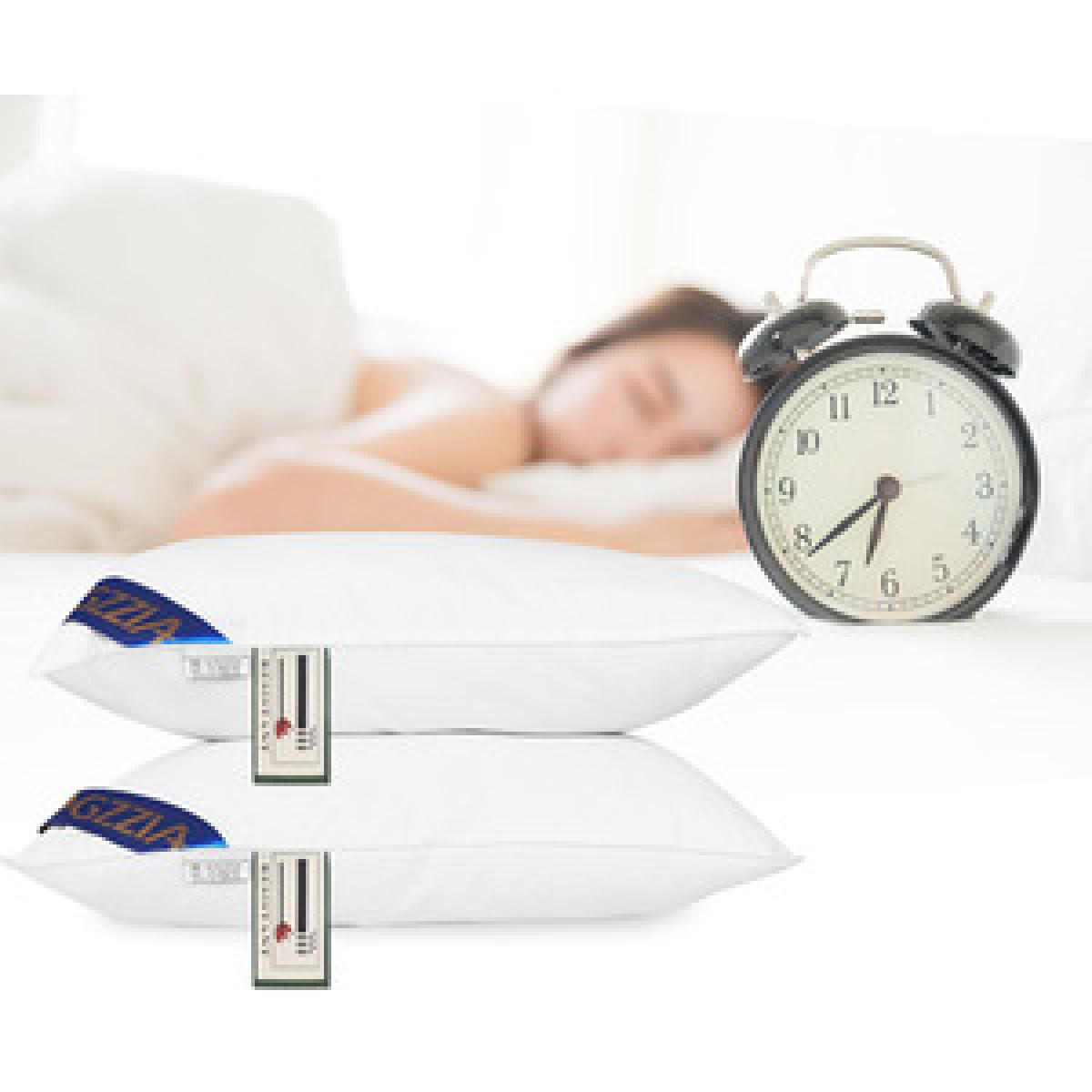 Feather Filled Pillow White Pack of 2 or 4 - White / 55cm – image 3