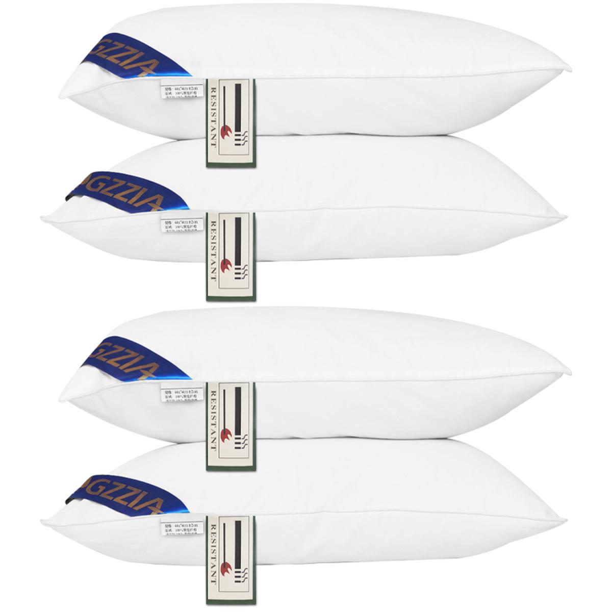 Feather Filled Pillow White Pack of 2 or 4 - White / 55cm – image 5