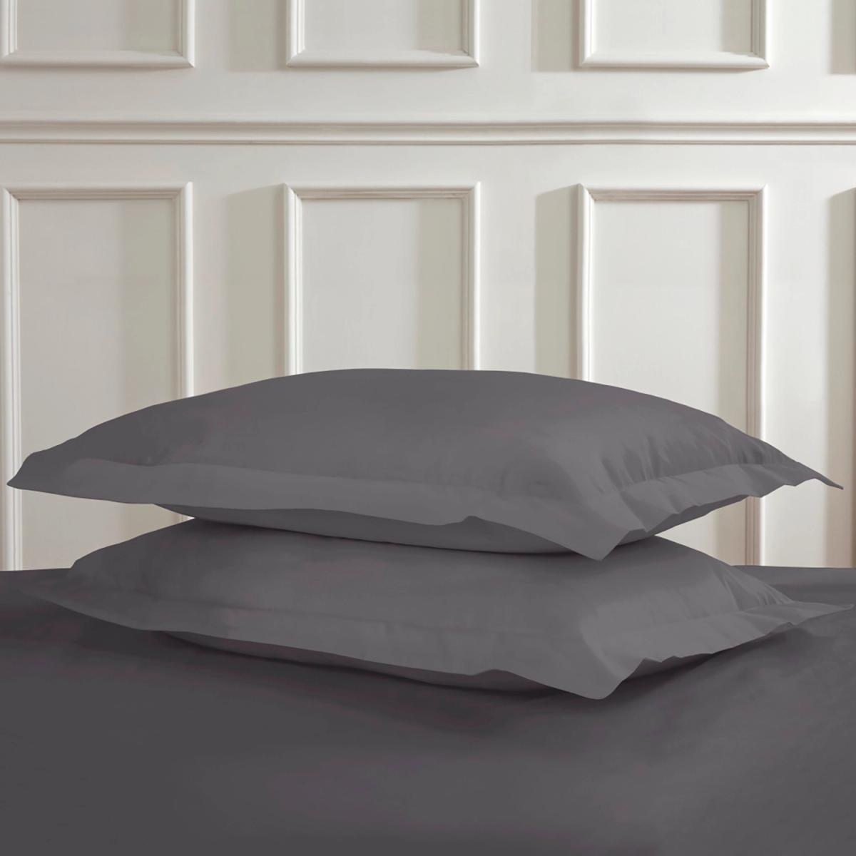 Polycotton Oxford Pillowcases - Silver – image 4