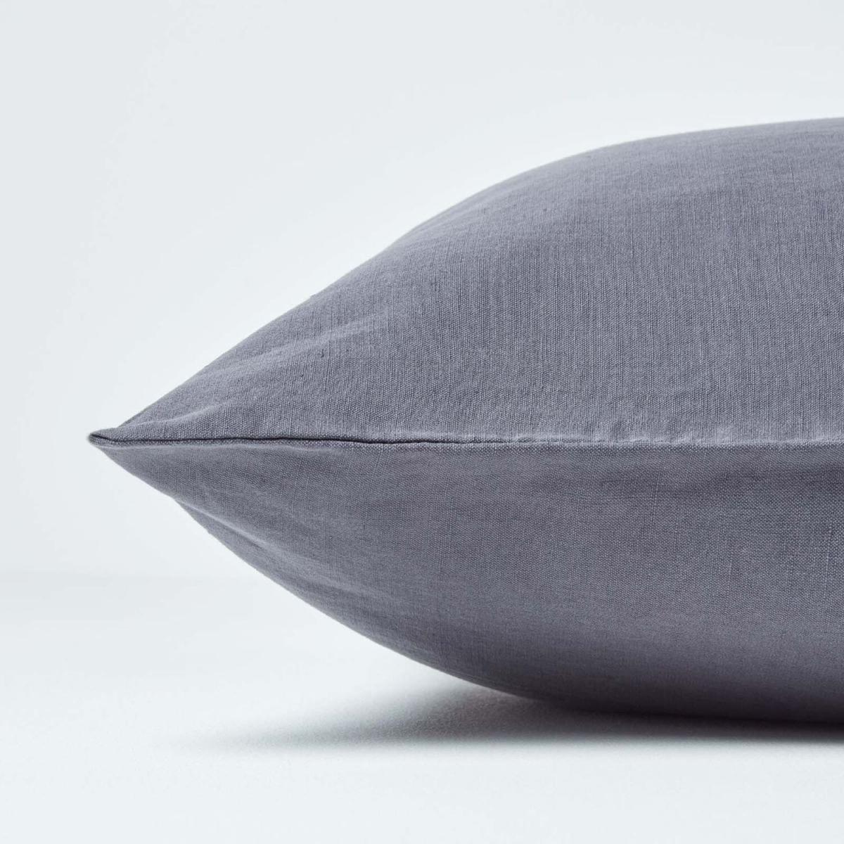 Homescapes Linen Kingsize Pillowcase, Housewife Style - Dark Grey – image 3