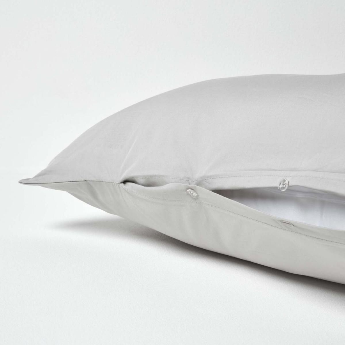 200 Thread Count Egyptian Cotton V Shape Pillowcase - Silver Grey – image 2