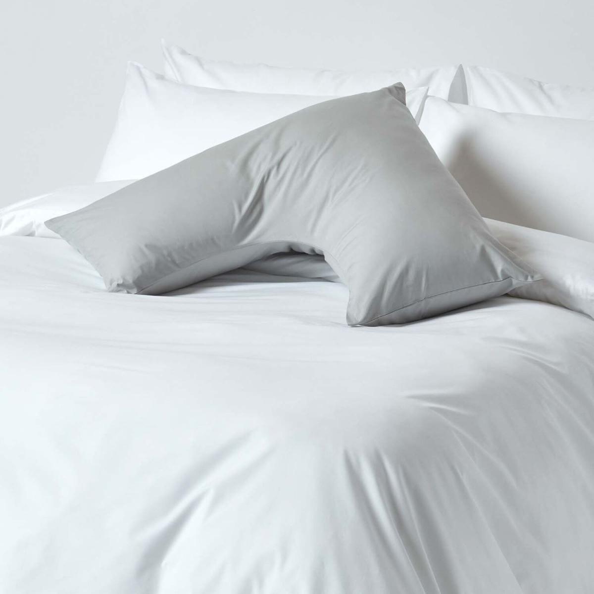 200 Thread Count Egyptian Cotton V Shape Pillowcase - Silver Grey – image 3