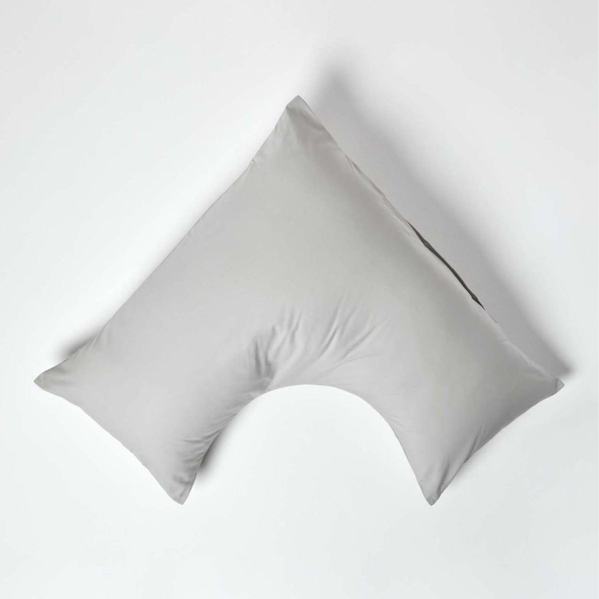 200 Thread Count Egyptian Cotton V Shape Pillowcase - Silver Grey – image 1