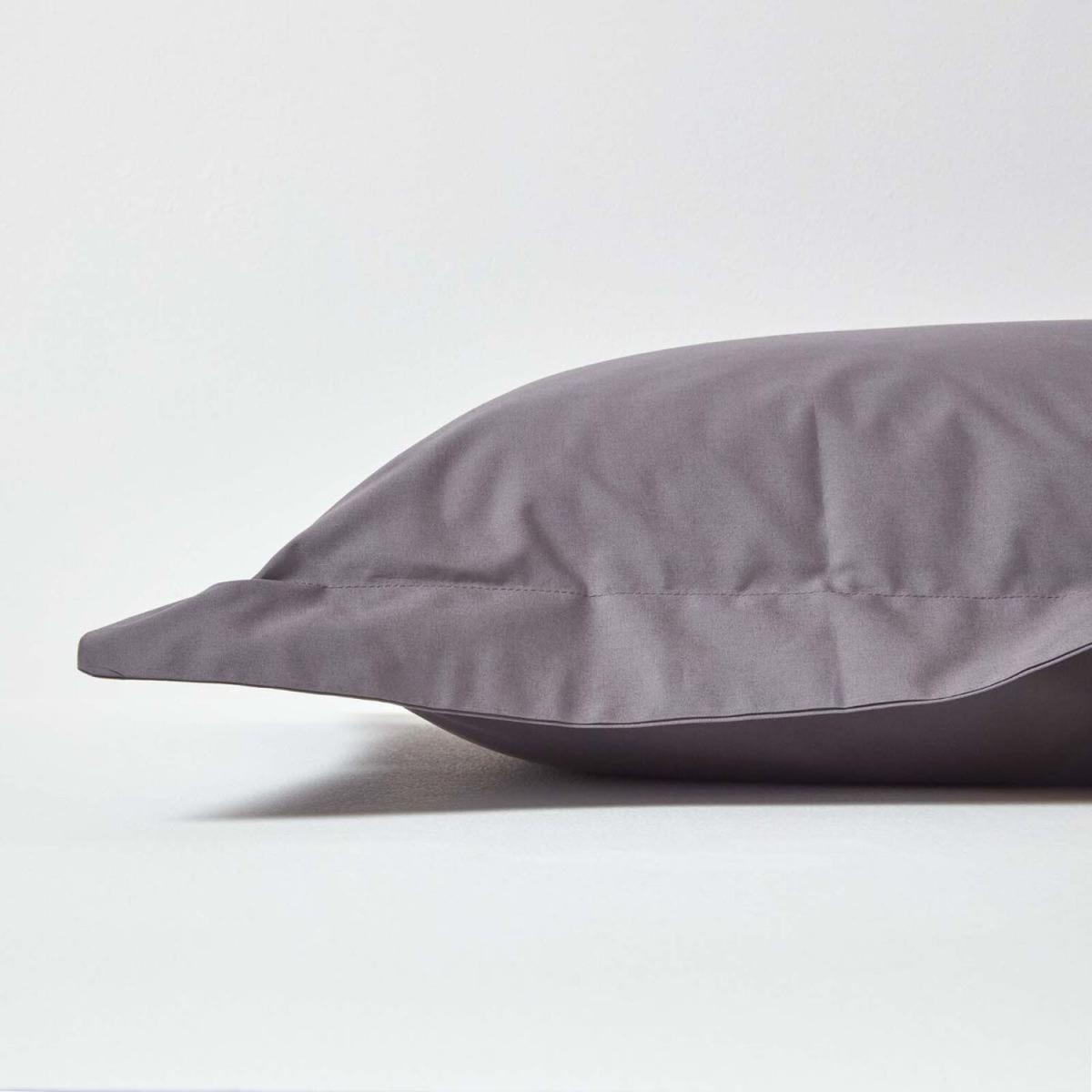 200 Thread Count Egyptian Cotton Oxford King Size Pillowcase - Dark Grey – image 2