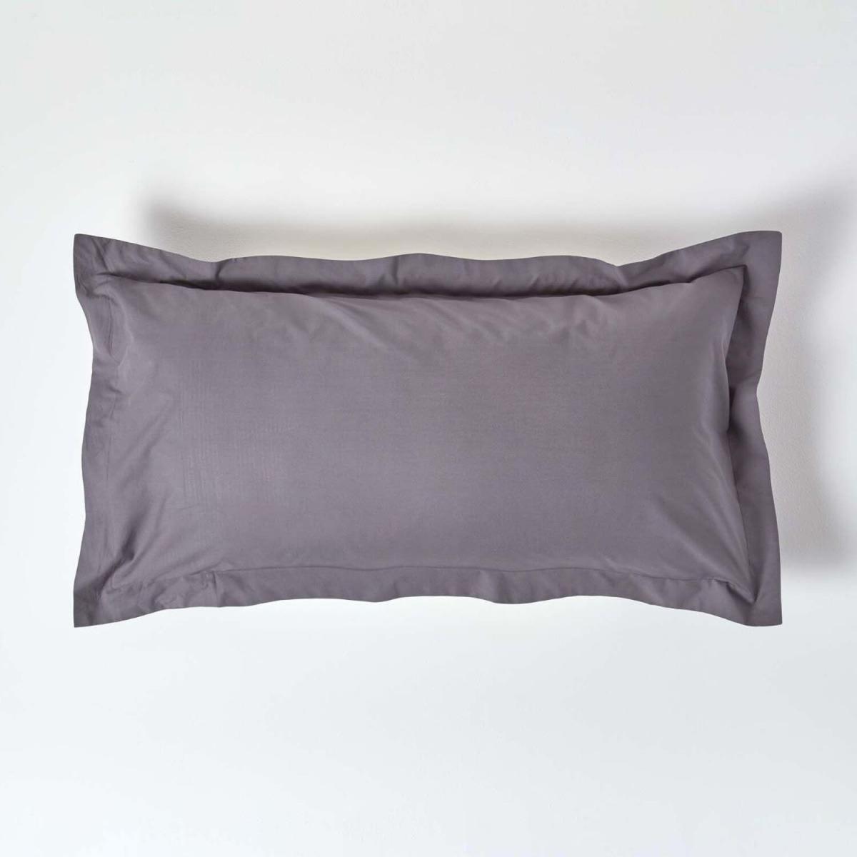 200 Thread Count Egyptian Cotton Oxford King Size Pillowcase - Dark Grey – image 1