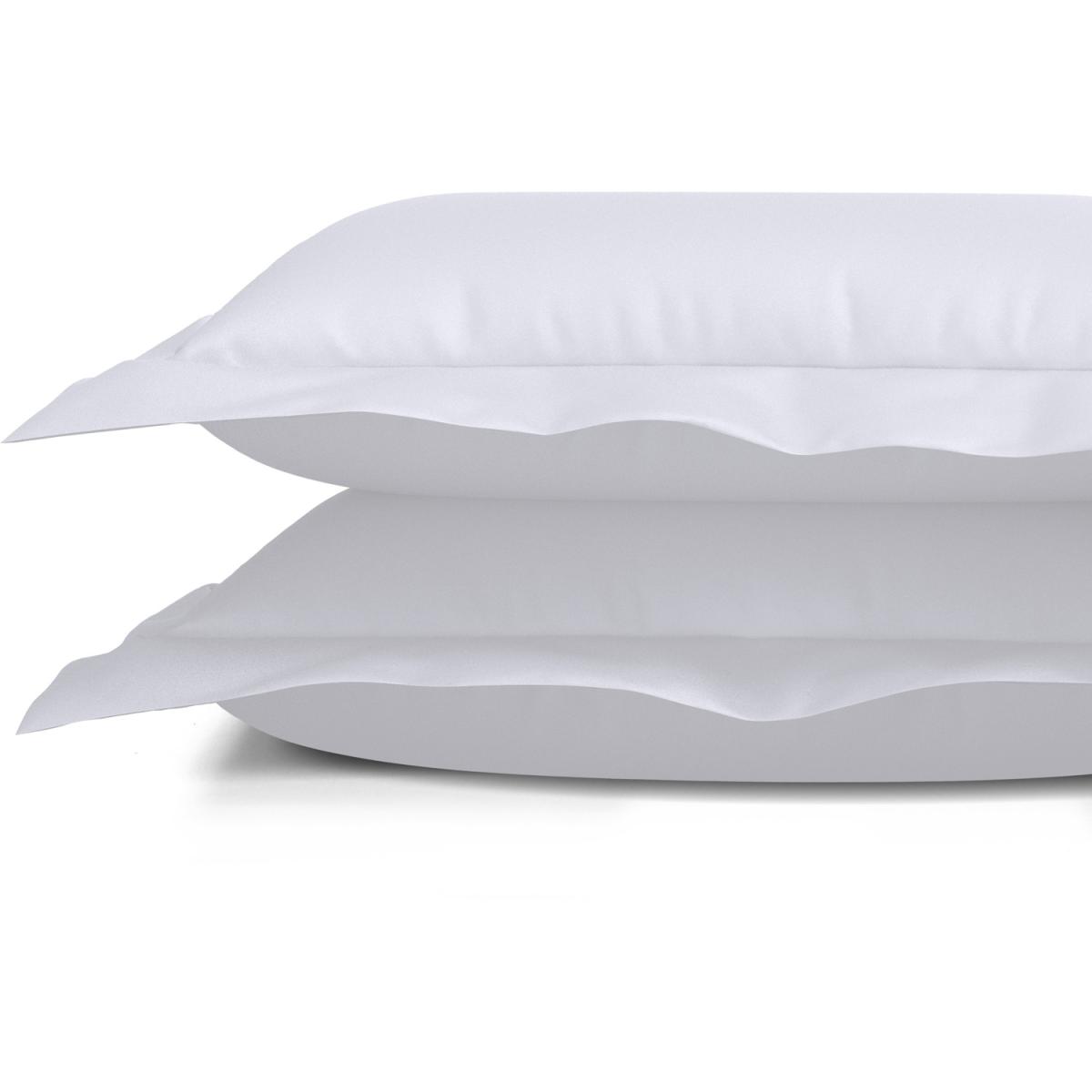 Silky Satin Pillowcases Egyptian Cotton Pair - White / 63x 63 cm – image 3