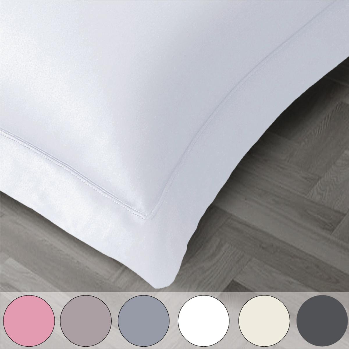 Silky Satin Pillowcases Egyptian Cotton Pair - White / 63x 63 cm – image 4