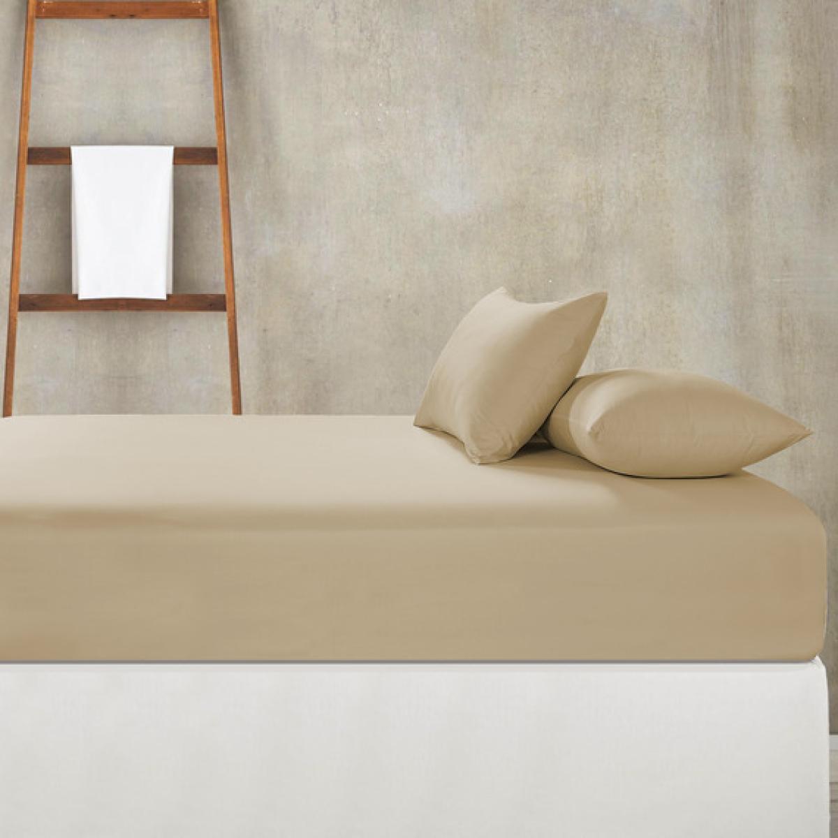 Palace Percale High Quality Pair Pillowcases - Golden Beige / 80cm – image 1