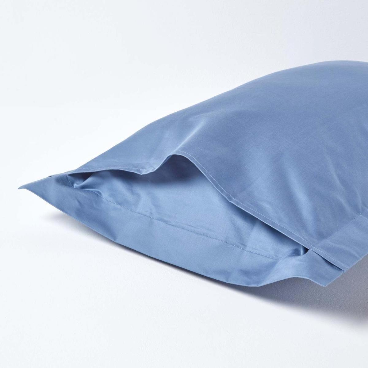 1000 Thread Count Egyptian Cotton Oxford Pillowcase - Airforce Blue – image 3