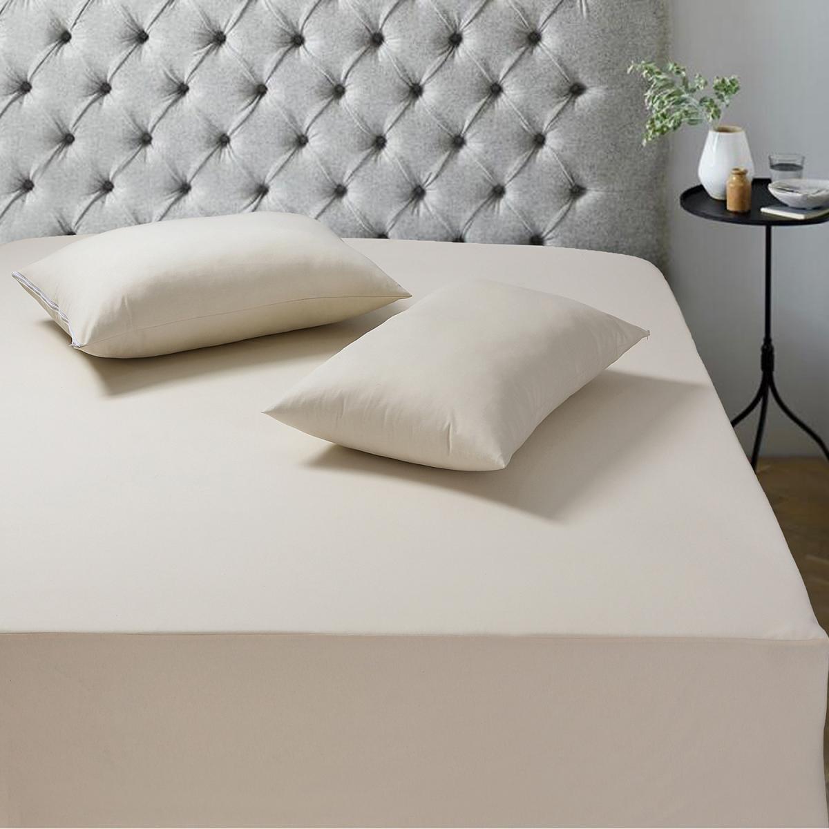 Pillow Protectors Waterproof High Quality - Cream / Organic Premium Cotton / 80cm – image 2
