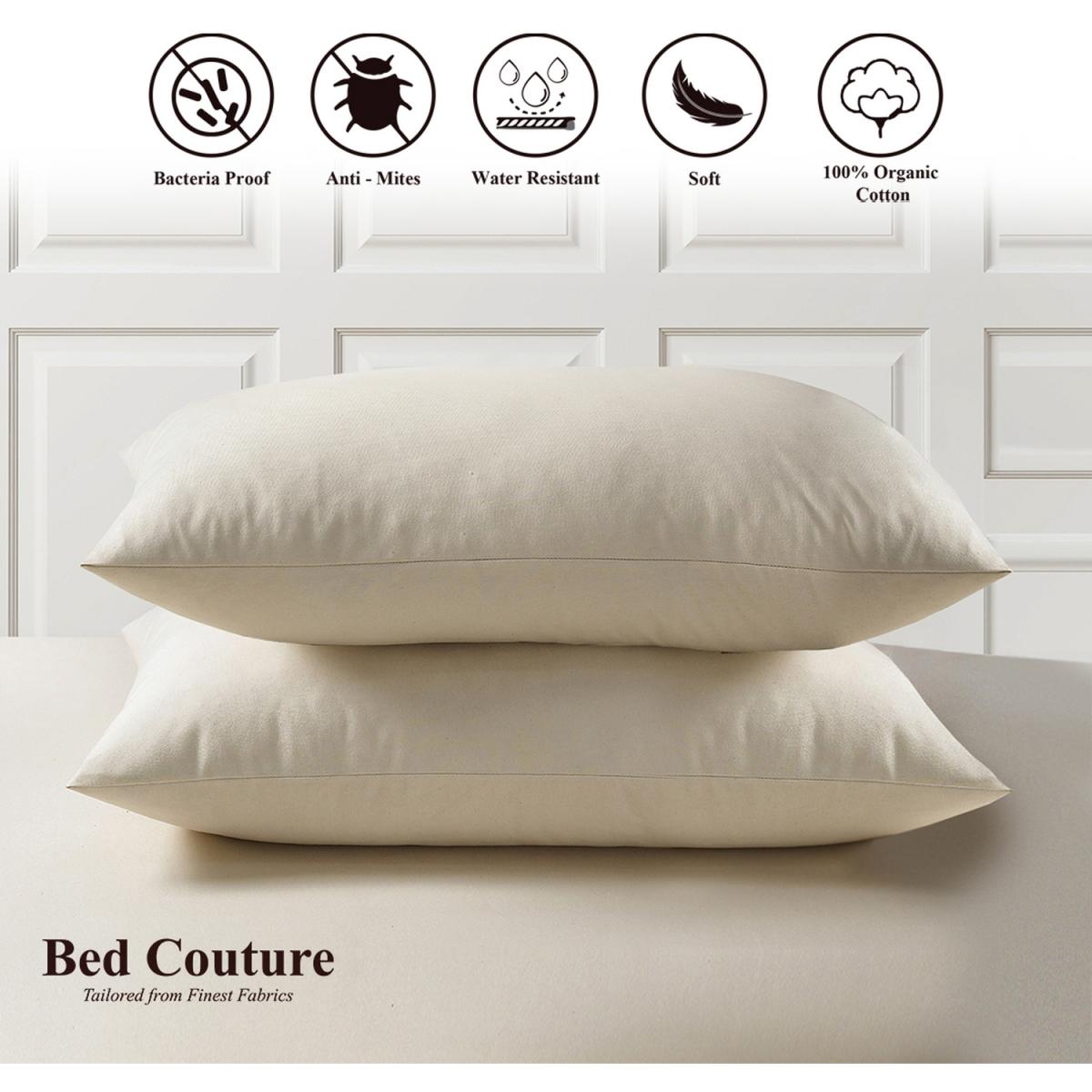 Pillow Protectors Waterproof High Quality - Cream / Organic Premium Cotton / 80cm – image 4