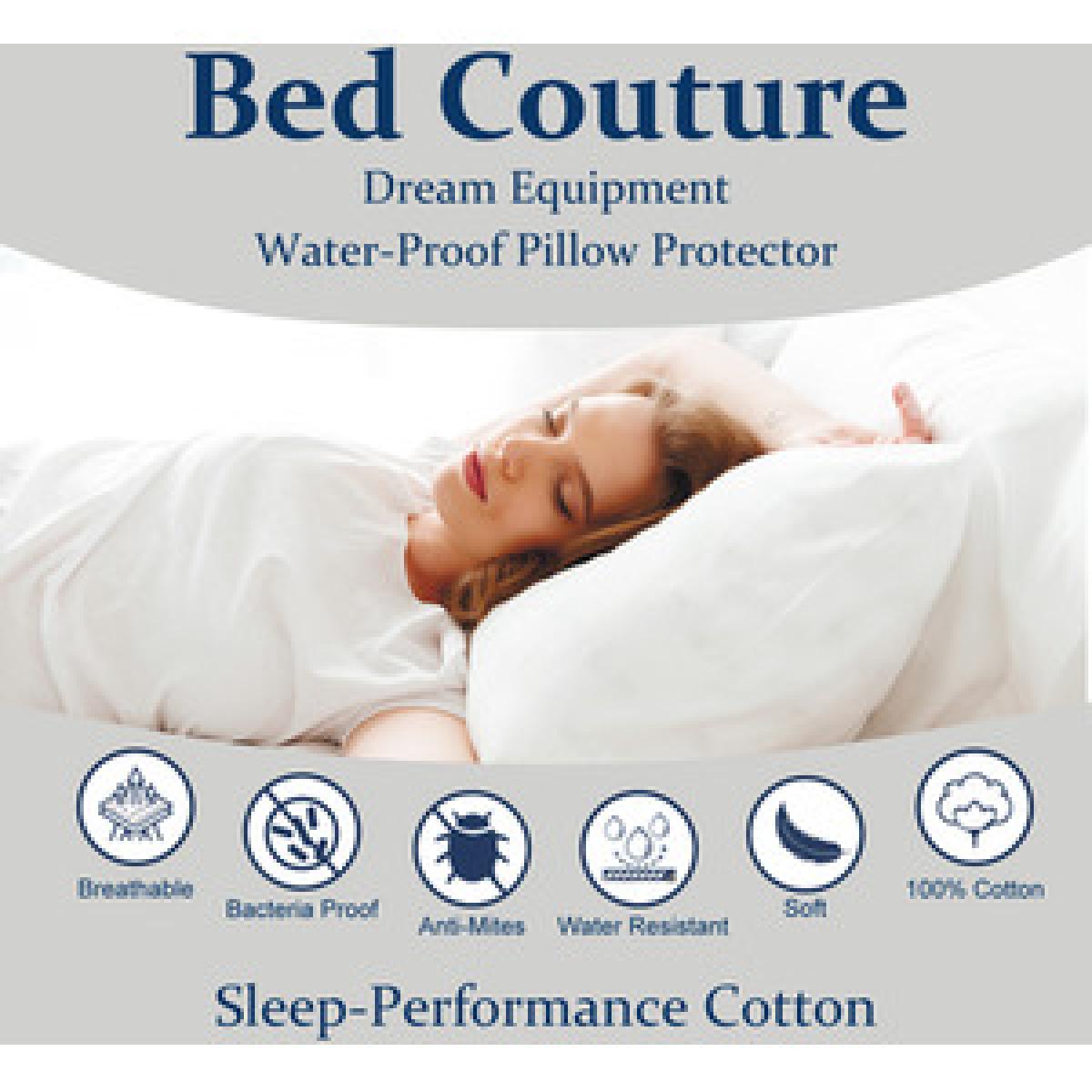 Pillow Protectors Waterproof High Quality - Cream / Organic Premium Cotton / 80cm – image 9