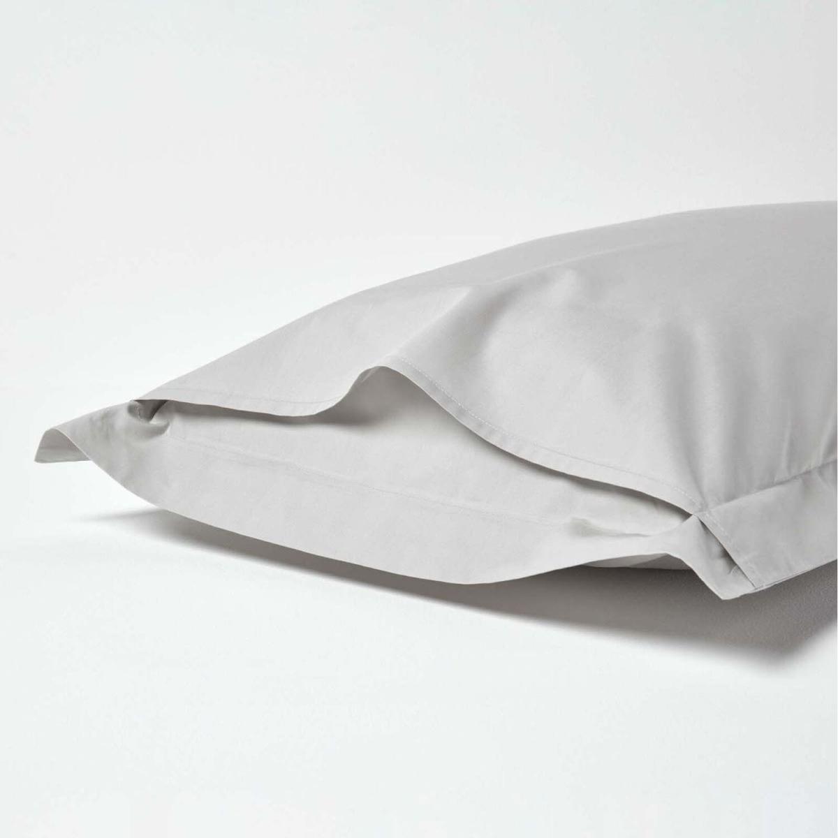 200 Thread Count Egyptian Cotton Oxford Pillowcase - Silver Grey – image 3