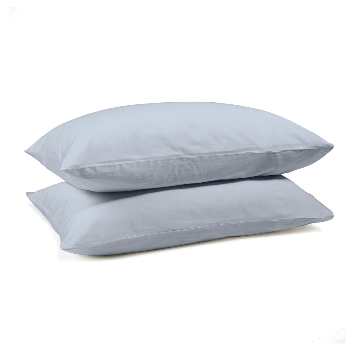 Pair Of Organic Cotton Housewife Pillowcases - Sateen Finish - Nordic Sky