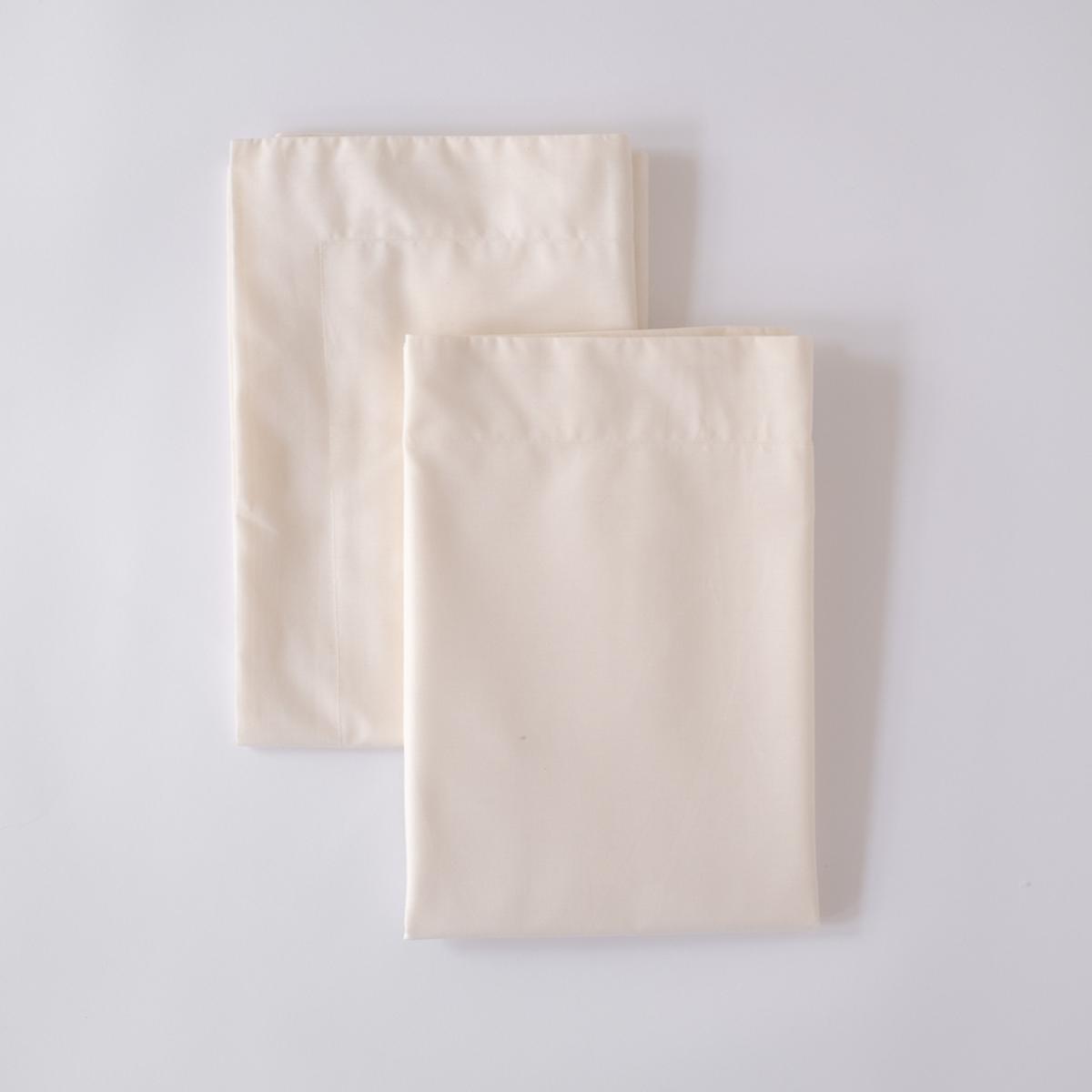 Palace Percale High Quality Pair Pillowcases  - Ecru  / 63cm – image 2