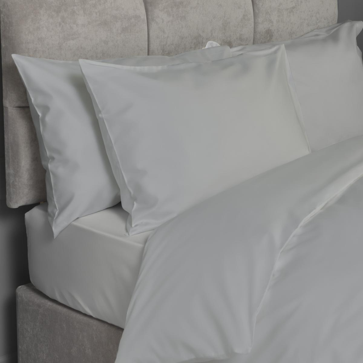 Luxe Cotton 400 Thread Count Housewife Pillowcase Pair - Silver – image 2