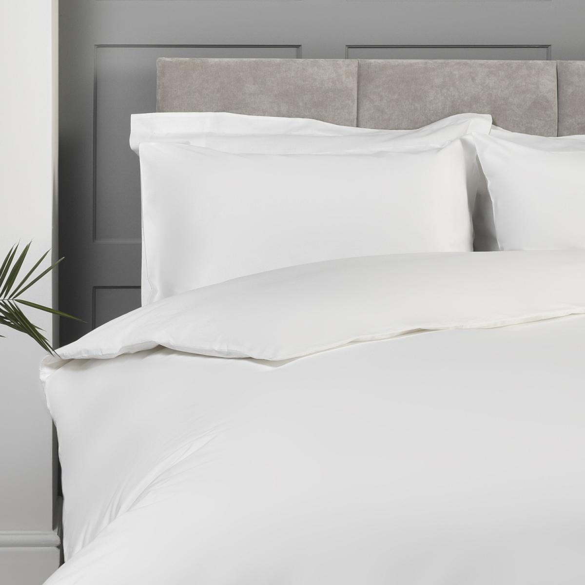 Luxe Cotton 400 Thread Count Housewife Pillowcase Pair - Silver – image 3