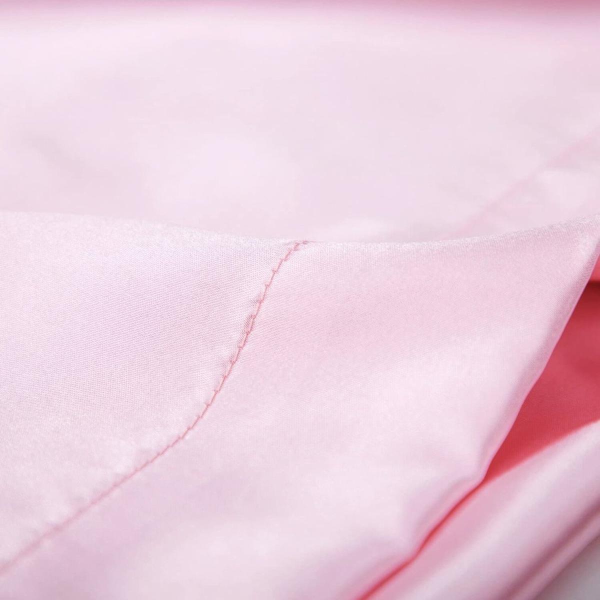 Set of 2 Satin Silk Pillowcase with Zipper Closure - Pink – image 4