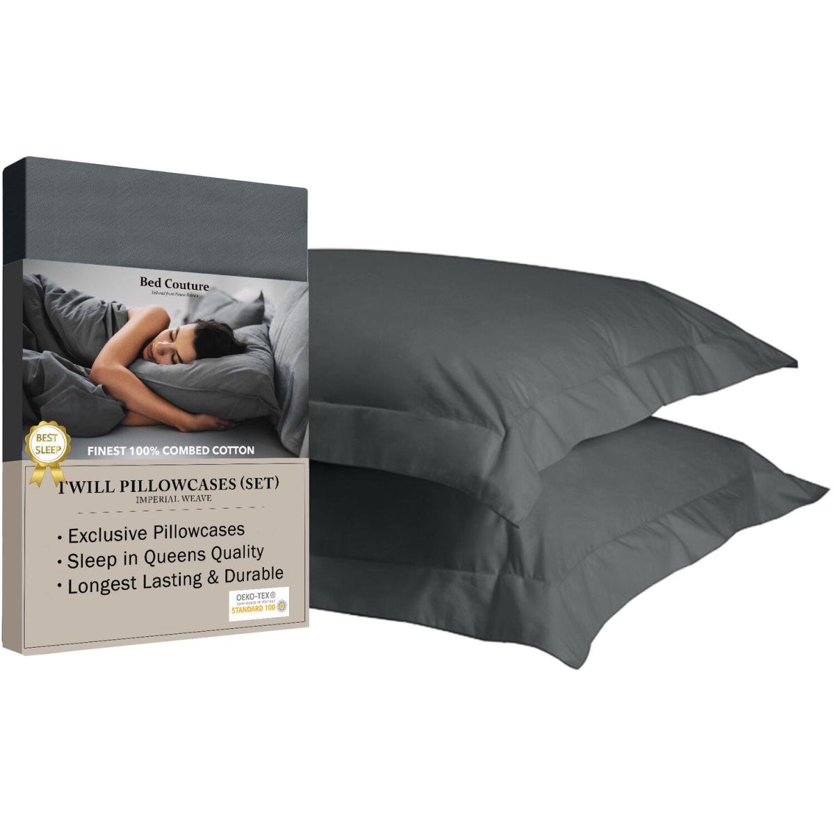 Bed Couture Imperial Twill Weave Pillow Cases 2 Pack  - Vanilla / 80cm – image 2