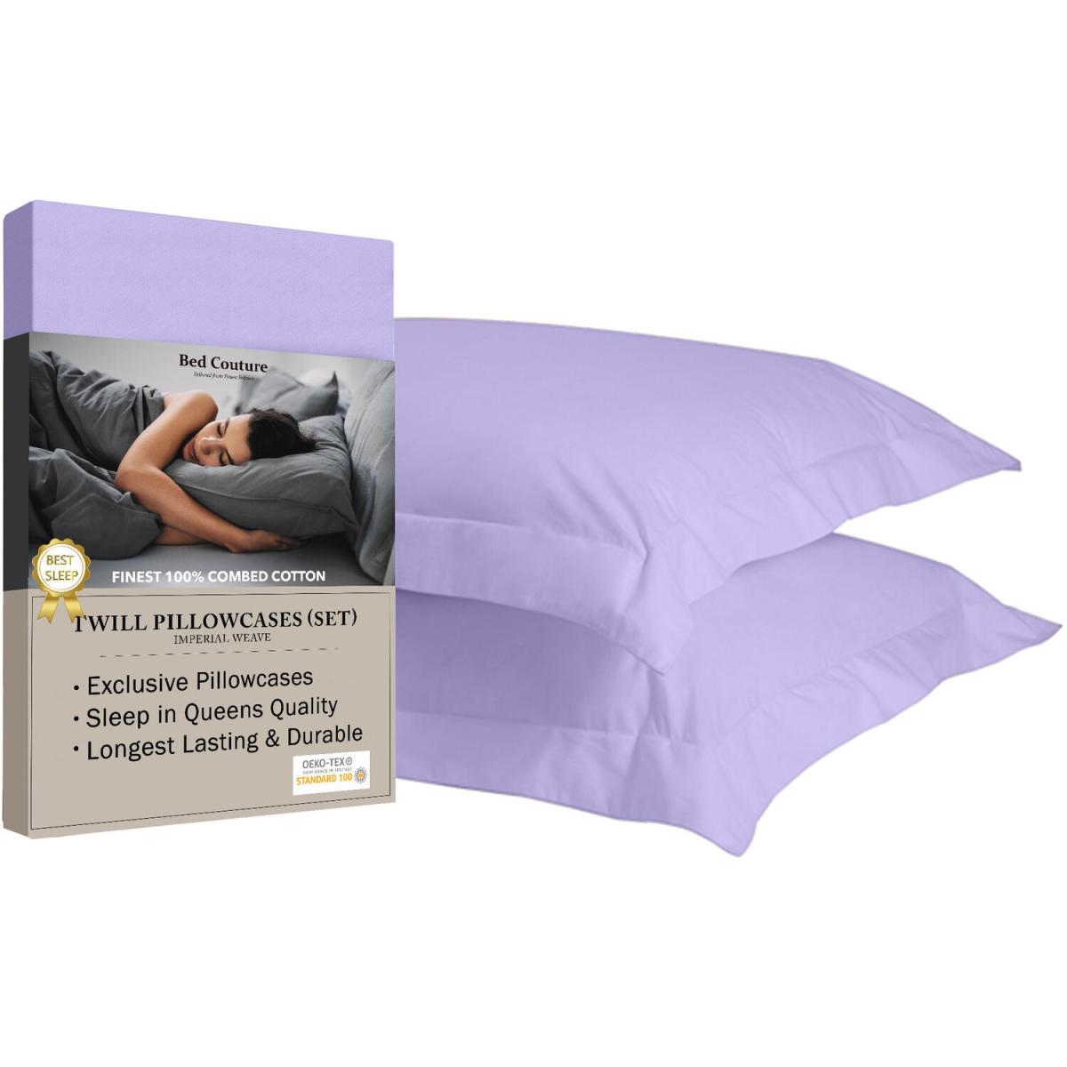 Bed Couture Imperial Twill Weave Pillow Cases 2 Pack  - Vanilla / 80cm – image 16