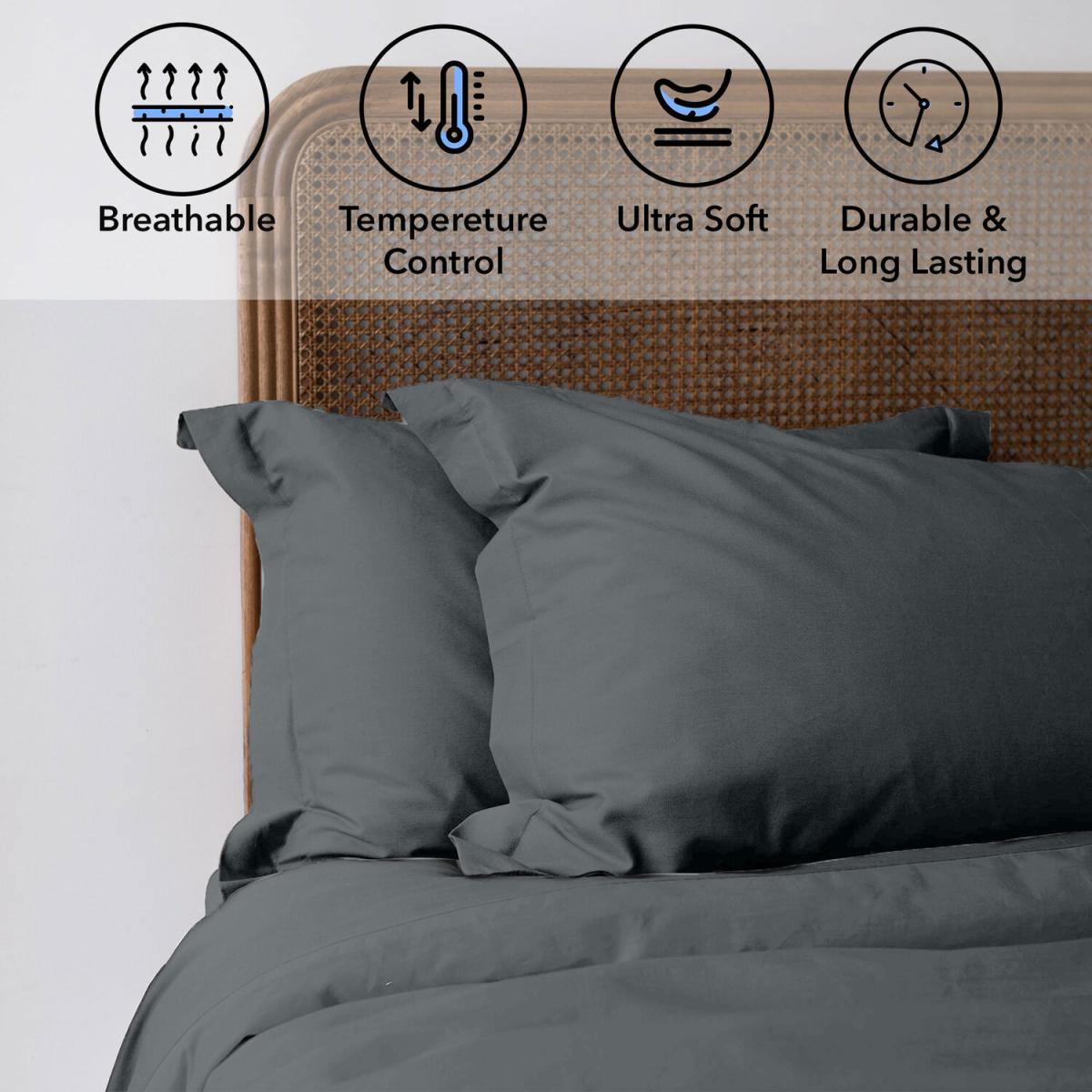 Bed Couture Imperial Twill Weave Pillow Cases 2 Pack  - Vanilla / 80cm – image 3