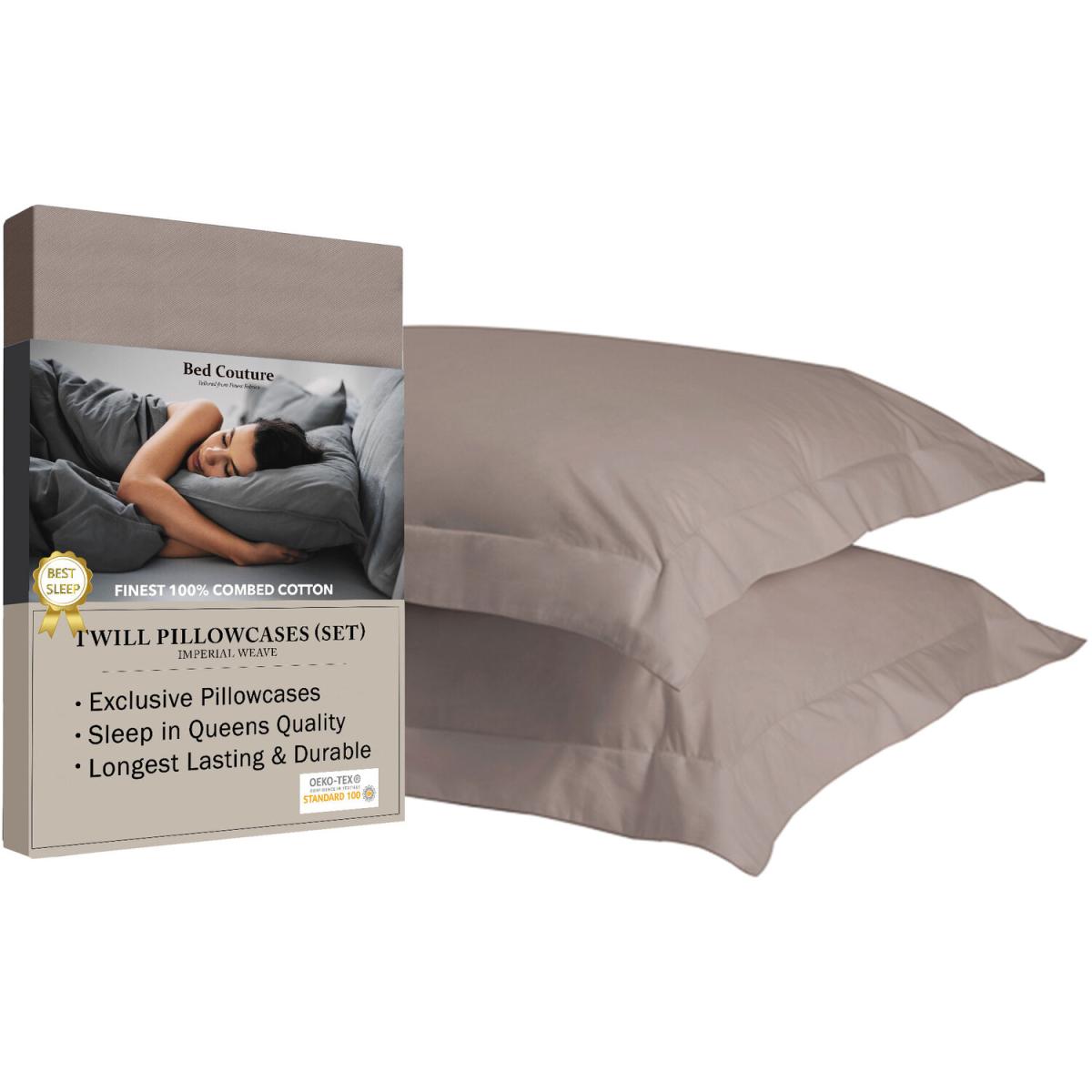 Bed Couture Imperial Twill Weave Pillow Cases 2 Pack  - Vanilla / 80cm – image 25
