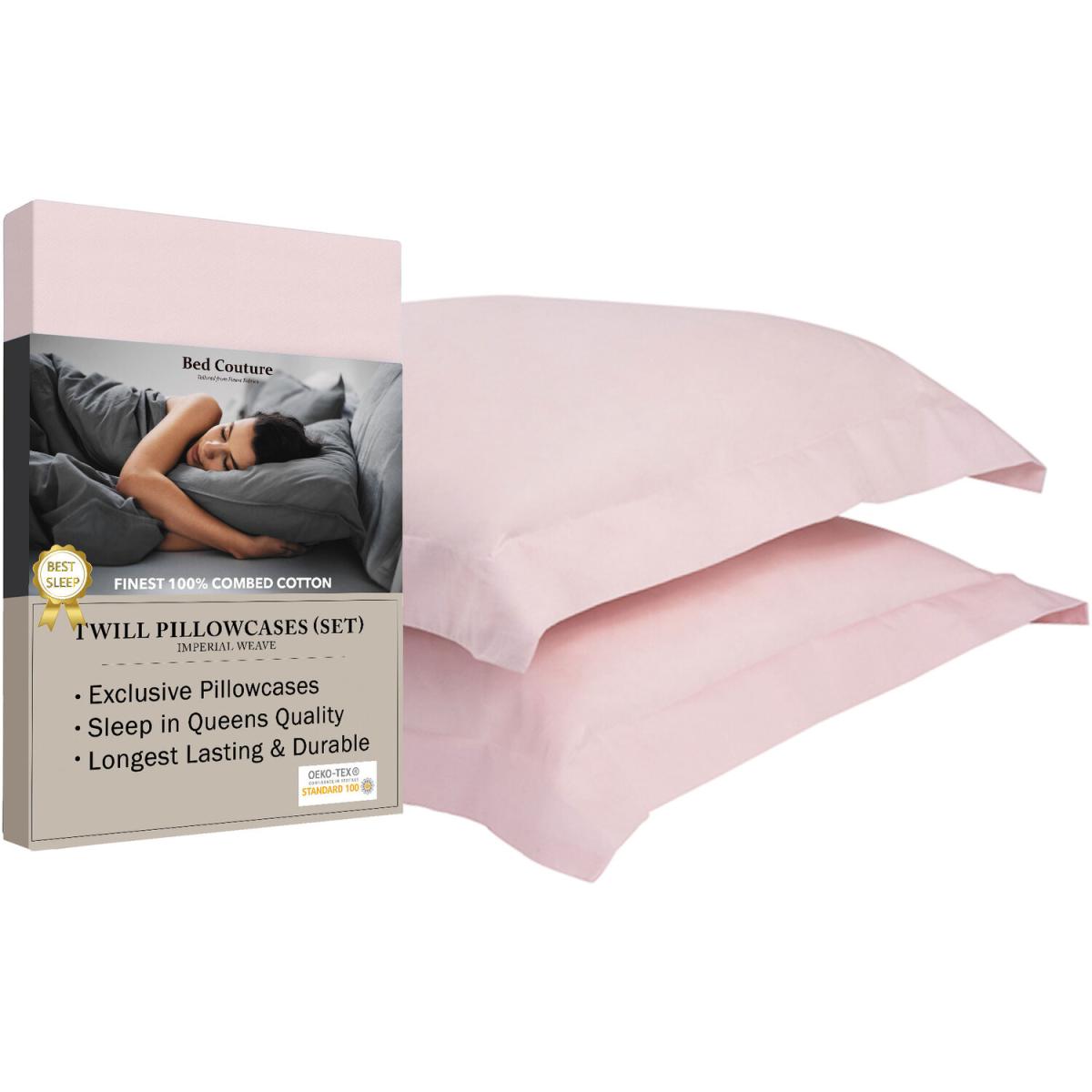 Bed Couture Imperial Twill Weave Pillow Cases 2 Pack  - Vanilla / 80cm – image 28