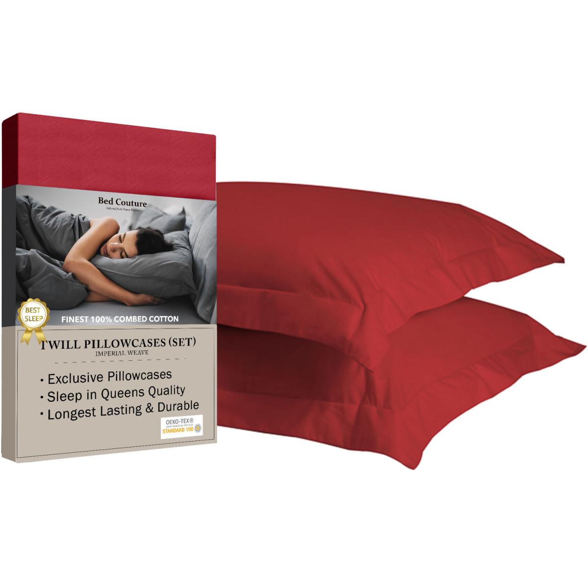 Bed Couture Imperial Twill Weave Pillow Cases 2 Pack  - Vanilla / 80cm – image 31