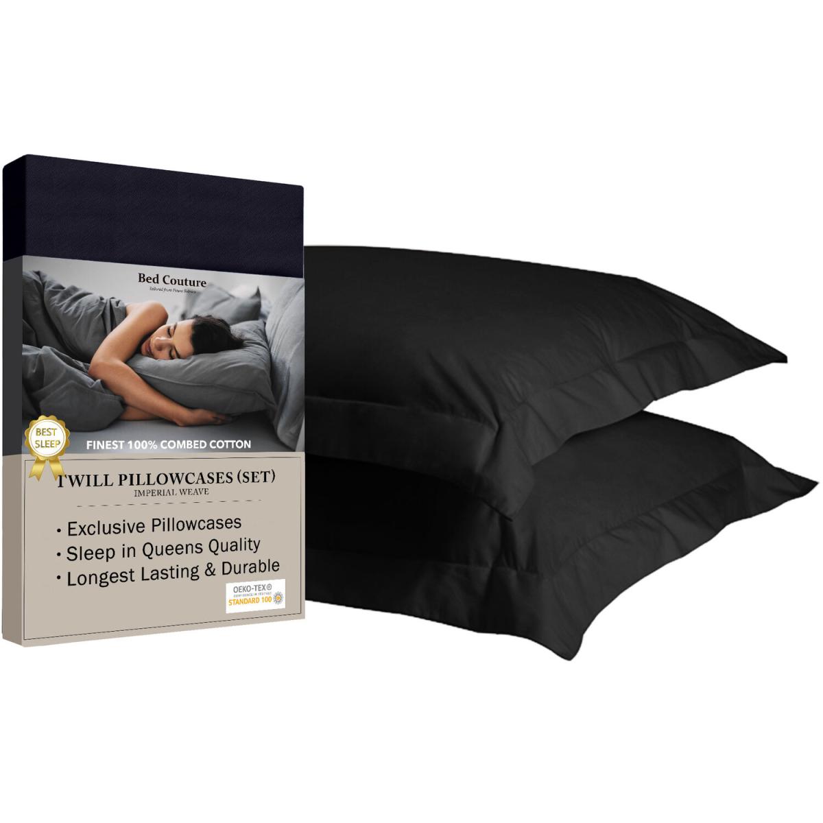 Bed Couture Imperial Twill Weave Pillow Cases 2 Pack  - Vanilla / 80cm – image 7
