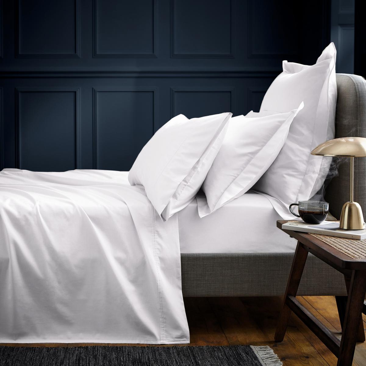 Plain Oxford Pillowcase By Bedeck of Belfast in White – image 2