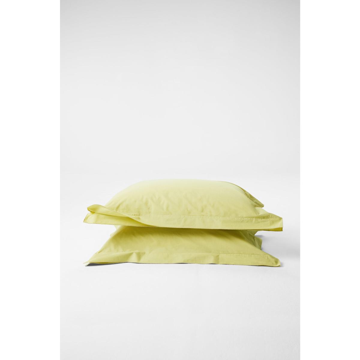 Yellow / Orange Euro Pillowcase Pair In Sulphur Us Queen Sutram – image 2