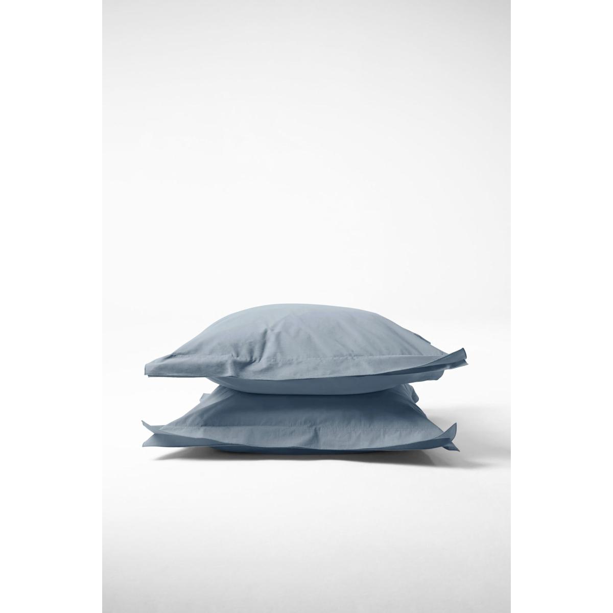 Blue / Grey Euro Pillowcase Pair In Half Blue Us Queen Sutram – image 2