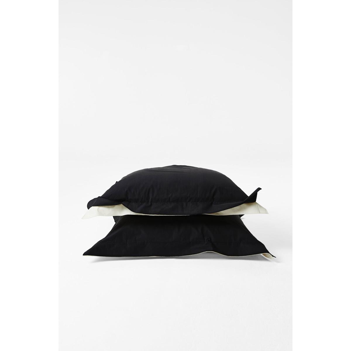 Neutrals / Black / White Euro Pillowcase Pair In Bi Colour - Cinder & Canvas Sutram – image 2