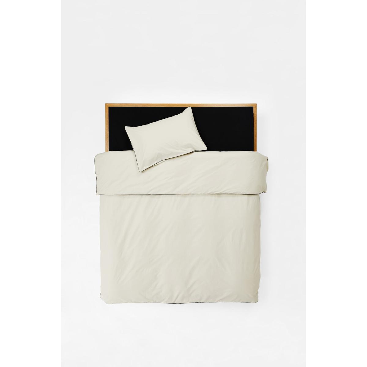 Neutrals / Black / White Pillowcase Pair In Contrast Edge, Canvas With Cinder Us Queen Sutram – image 5