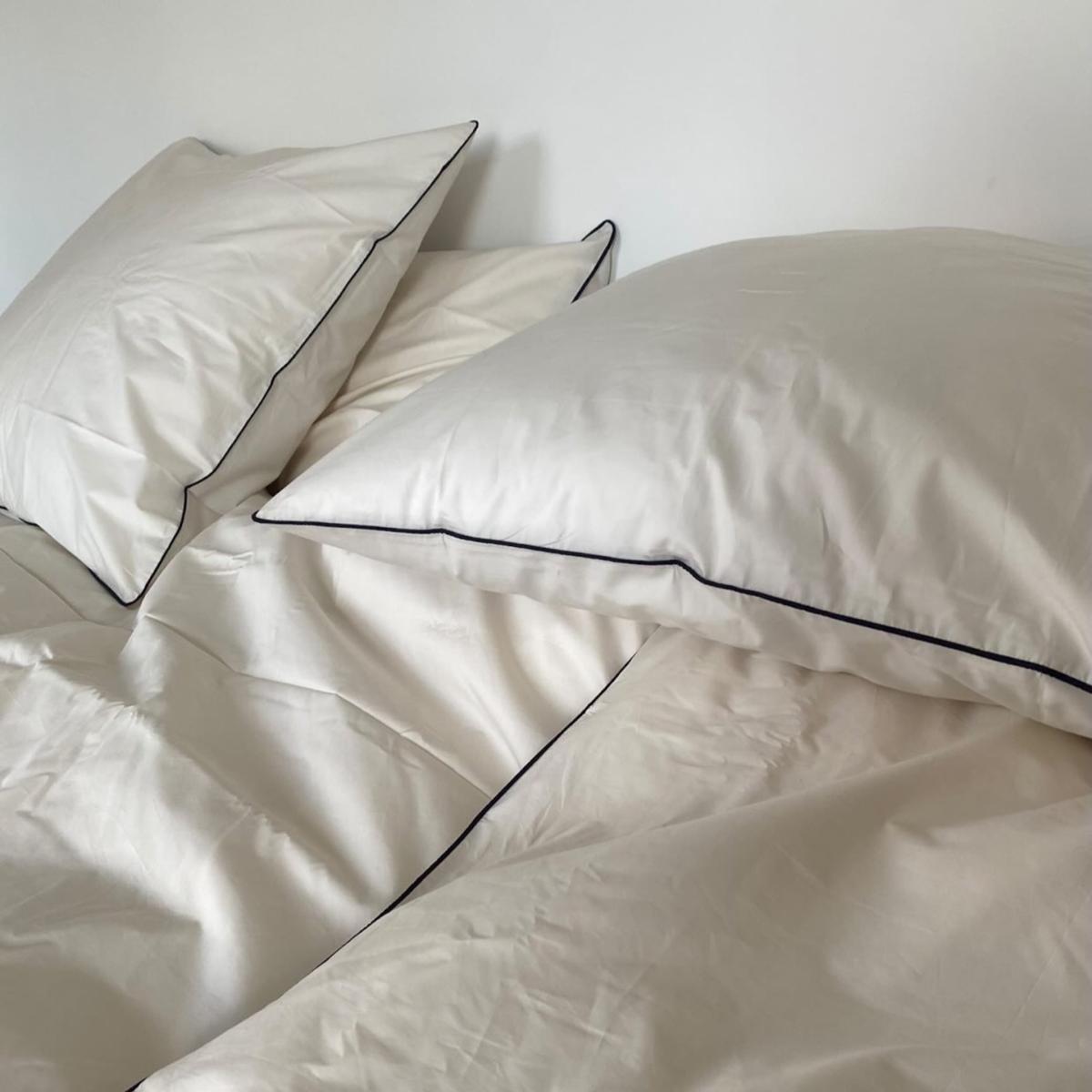 Neutrals / Black / White Pillowcase Pair In Contrast Edge, Canvas With Cinder Us Queen Sutram – image 7