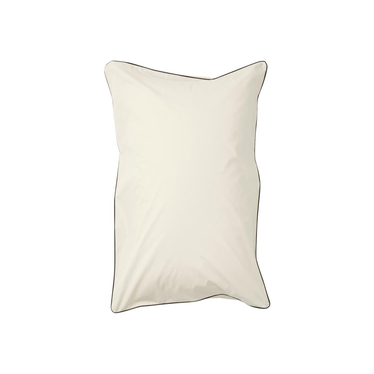 Neutrals / Black / White Pillowcase Pair In Contrast Edge, Canvas With Cinder Us Queen Sutram – image 1